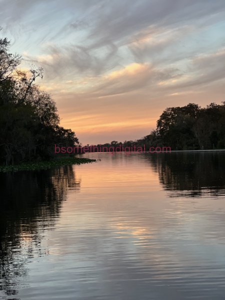 River at sunset