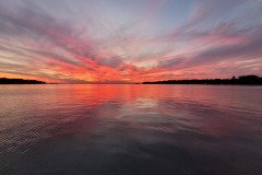 Sunset on river