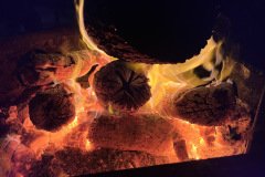 Warm fire logs