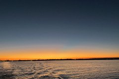 Over water sunset
