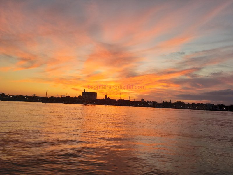 Bright sunset on St. Augustine