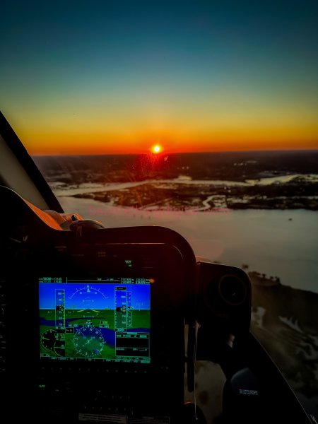 Sunset from Helo