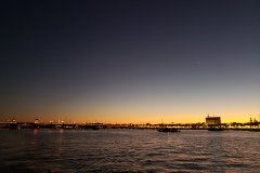 Sunset over city of St. Augustine